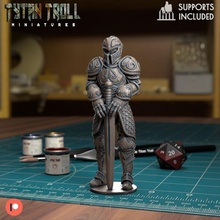 animated armour standing pre-supported toys & games dragons dungeons fantasy miniatures dnd presupported strahds armours 3d print model - Mito3D