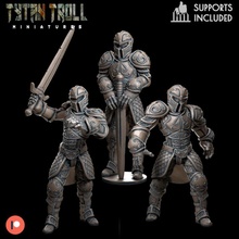 animated armour pack pre-supported toys & games fantasy miniatures sword sculpting dnd static stood 3d print model - Mito3D