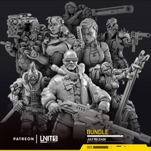 cyberpunk models bundle - punk's dead july release toys & games miniatures rpg wargames scifi boardgames 28mm 32mm tabletopgames unit9 skirmish 3d print model - Mito3D