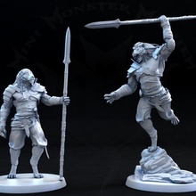 lion warriors 70-100mm scale toys & games animal battle cat fantasy warrior attack jumping dnd homebrew tabaxi catpeople 3d print model - Mito3D