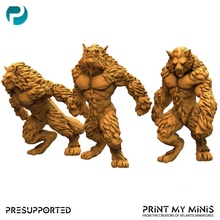 hombres lobo juguetes juegos criatura mitología hombre 28mm humanoide licántropo 3d print model - Mito3D
