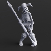 skeleton - club pre-supported toys & games spear undead 3d print model - Mito3D