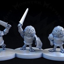 mighty owl knights 3 poses toys & games animal bird knight warrior defender tabletop homebrew 3d print model - Mito3D