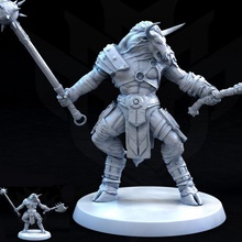 minotaur defensive stance 60mm toys & games beast cow monster rpg warrior bull evil tabletop angry 3d print model - Mito3D