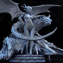 queen chaos 2 variations toys & games dragon head sea sexy death avatar godess tiamat 3e 5e 4e 3d print model - Mito3D