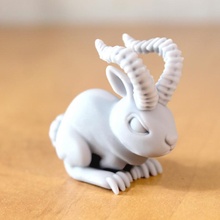demon bunny free stl animal creature cute lucky rabbit resin horns dungeonsanddragons hop cotton dnd hare woodland dandd elegoo presupported 3d print model - Mito3D