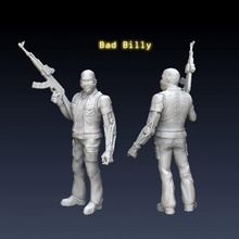 ruim Billy jogos guerra personagem miniatura tampo mesa cyberpunk 28mm 35mm 3d print model - Mito3D