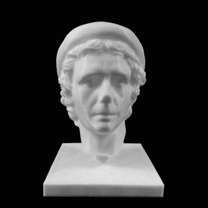 sacerdote capo louvre parigi scansione 3D print model - Mito3D