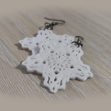 mandala earrings 3 cute elegant geometric gift girl jewellery retro woman 3dprinted jewelry lace floral lovely girly doily 3d print model - Mito3D