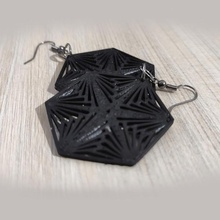 mandala earrings 5 cute elegant geometric gift hexagon retro woman earring lace lovely 3d print model - Mito3D