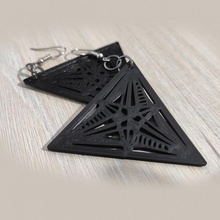 mandala pendientes 6 lindo elegante geométrico joyería sencillo mujer triángulo joya cordón encantador simetría esencia 3d print model - Mito3D