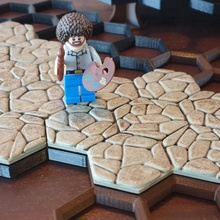 wdhex irregular stone floor tiles tabletop hexagons dungeontiles tabletopterrain 3d print model - Mito3D