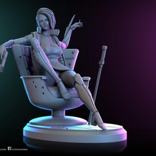 molly - january 2020 patreon release toys & games female scale sci-fi science sexy statue woman scifi fiction cyberpunk 10th 14th 2077 arasaka 3d print model - Mito3D