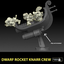 dwarf rocket knarr crew 40k pilot spaceship viking warhammer necromunda 28mm astronaut squat dwarves gunner kharadron spacewolves longship oldhammer squats forgefather 3d print model - Mito3D