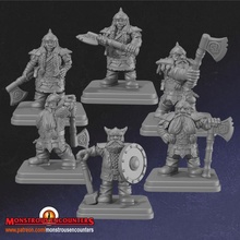 classic dwarfs female hero white male dwarf tabletop dungeon quest crawler monstrous dwarves heroquest encounters oldhammer 3d print model - Mito3D