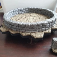 wdhex sturdy rounded walls tabletop hexagons dungeontiles tabletopterrain 3d print model - Mito3D