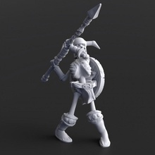 skeleton - club pre-supported shield spear undead 3d print model - Mito3D
