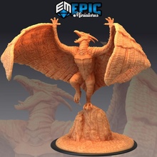 Raubvogel Hölle prähistorisch Monster Vulkan Vogel Boss Fantasie mittelalterlich Rollenspiel Kriegshammer Feind Tischplatte Godzilla Verlies kaiju Begegnung dnd Pfadfinder geboren 3d print model - Mito3D