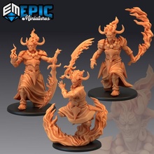 efreeti set elemental genie oriental efreet ifrit lord collection fantasy medieval monster rpg warhammer enemy tabletop dungeon dnd pathfinder npc 3d print model - Mito3D