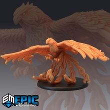 Anka kuşu Vermillion kuş güney yaşlı temel fantezi Ortaçağa ait canavar rpg Warhammer uçan düşman masaüstü zindan karşılaşma dnd yol bulucu npc 3d print model - Mito3D