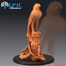 Anka kuşu sütun Vermillion kuş güney yaşlı temel fantezi Ortaçağa ait canavar rpg Warhammer düşman masaüstü zindan karşılaşma dnd yol bulucu npc 3d print model - Mito3D