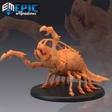 giant thermal shrimp attacking large crustacean monster hot springs encounter animal fantasy medieval rpg warhammer wild enemy tabletop dungeon dnd pathfinder 3d print model - Mito3D