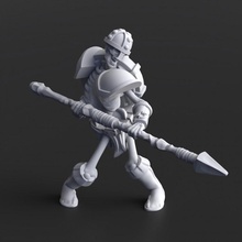 skeleton - club pre-supported armor spear undead 3d print model - Mito3D