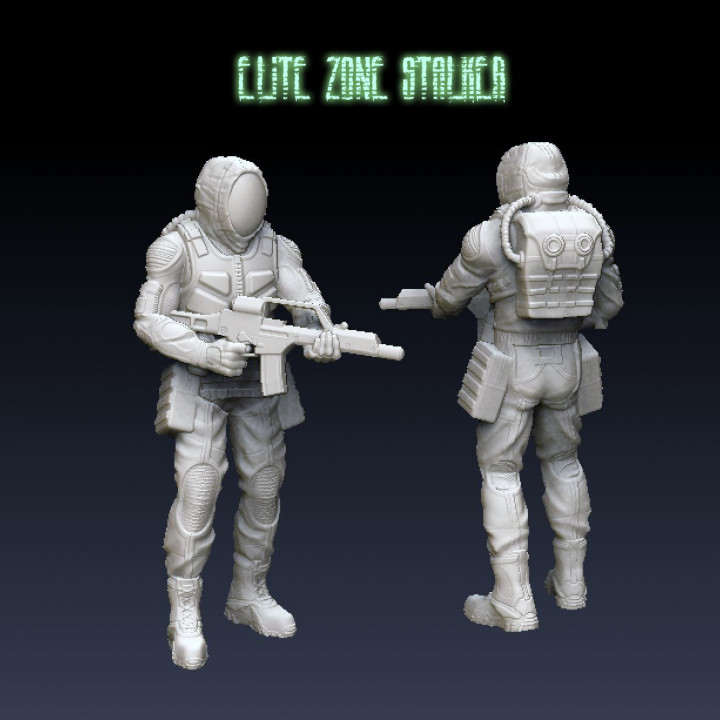 élite zona acosador moderno juego guerra personaje miniatura militar ciencia ficción mesa apocalíptico despues Apocalipsis 3D print model - Mito3D