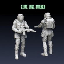 Elite Zone Stalker modern Wargaming Charakter Miniatur Militär scifi Tischplatte apokalyptisch Post apokalypse Zona 3d print model - Mito3D