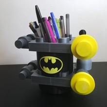 Lego minikit contenitore titolare supporto Batman moneta modello giocattolo banca porcellino minkit 3d print model - Mito3D