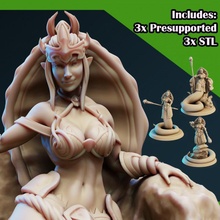 medusa mystics bundle toys & games stl creature fantasy female girl monster woman mage snake caster spell scaled dnd cloth mystic gorgon posed presupported 3d print model - Mito3D