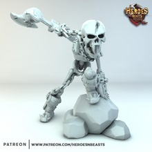 squelette hache guerrier jouets Jeux Mort vivant dnd 3d print model - Mito3D