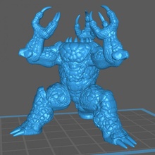 jorn zorn rock monster mesa dragones mazmorras fantasía monstruo martillo guerra elemental dnd elementa 3d print model - Mito3D