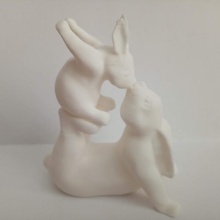 rabbit mom bunny baby toys & games baby rabbit mom 3d print model - Mito3D