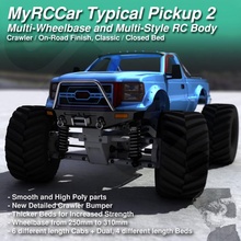 myrccar tipik almak 2 1 10 multi wheelbase style rc kamyon vücut arabalar kendin yap çocuklar canavar Ford Raptor araba sürüklenen emekleme tarayıcı Tamiya off road 3d print model - Mito3D
