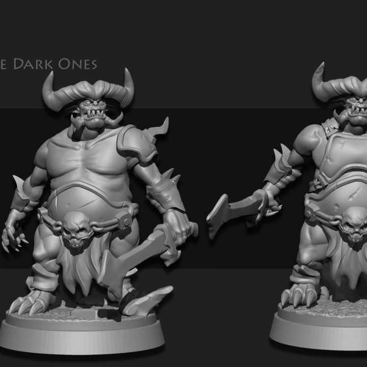 dark brutes toys & games fantasy miniature scifi tabletop wargame foundry demons daemons sarks 3D print model - Mito3D