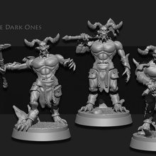 dark berserkers toys & games fantasy miniature scifi tabletop foundry demons daemons sarks 3d print model - Mito3D