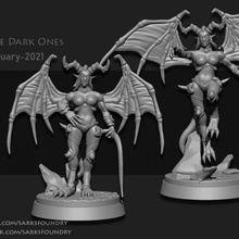 dark succubus toys & games fantasy miniature scifi tabletop wargame foundry demons daemons sarks 3d print model - Mito3D