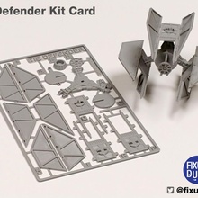 tie fighter defender kit card toys & games gift model ornament starwars toy star wars kitcard 3d print model - Mito3D