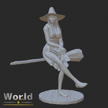 nina vlaskova - witchcraft & wizardry toys games female figurine girl human lady roleplay rpg sexy wizard women miniature witch tabletop boobs painter dnd role-playing pathfinder busty 3d print model - Mito3D