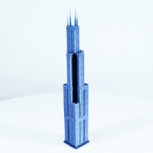 Willis set kule Chicago Amerika Birleşik Devletleri masaüstü mimari bina yapı anıt dönüm noktası mimar gökdelen us Illinois mini dünya miniworld3d high rise 3d print model - Mito3D