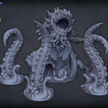kraken toys & games boss fdm giant monster sea miniature resin tentacle encounter dnd5e 3d print model - Mito3D