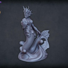 merfolk toys & games free fdm monster sea miniature resin mermaid encounter siren neutral supported 3d print model - Mito3D
