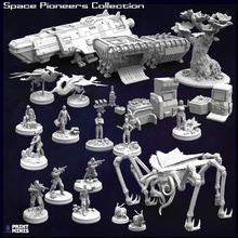 space pioneers - collection 21 miniatures store 3d print model - Mito3D