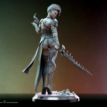 shryka - october 2020 patreon release toys & games female scale sexy sword warrior woman witch flame sorceress 10th 14th sorcerer 1 10 14 3d print model - Mito3D