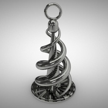 espiral pingente colar brincos jóias 3d print model - Mito3D