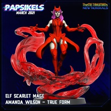 elf scarlet mage amanda wilson true form toys & games red wizard magic witch magical sorceress 3d print model - Mito3D