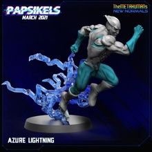 azure lightning toys & games hero quick superhero super flash speed 3d print model - Mito3D