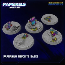 papranium minéral dépôt bases jouets Jeux gemme base cristaux 3d print model - Mito3D