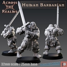 insan barbar oyuncaklar oyunlar kılıç dnd 3d print model - Mito3D